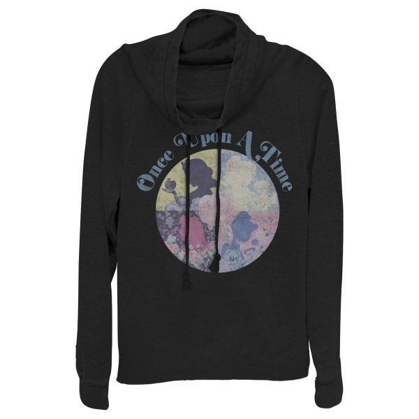Junior’s Disney Princesses Once Upon a Time Profile Cowl Neck Sweatshirt 4850525208716