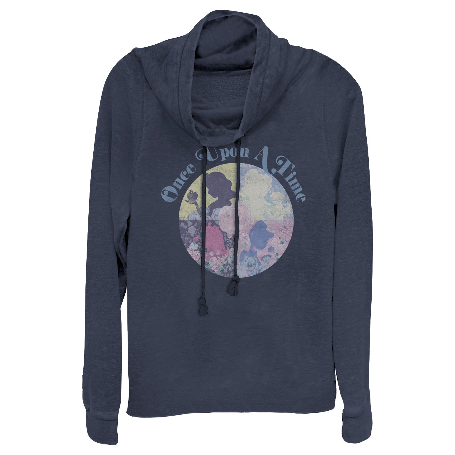 Junior's Disney Princesses Once Upon a Time Profile Cowl Neck Sweatshirt 4850525208716 Junior's Disney Princesses Once Upon a Time Profile Cowl Neck Sweatshirt 4850525208716
