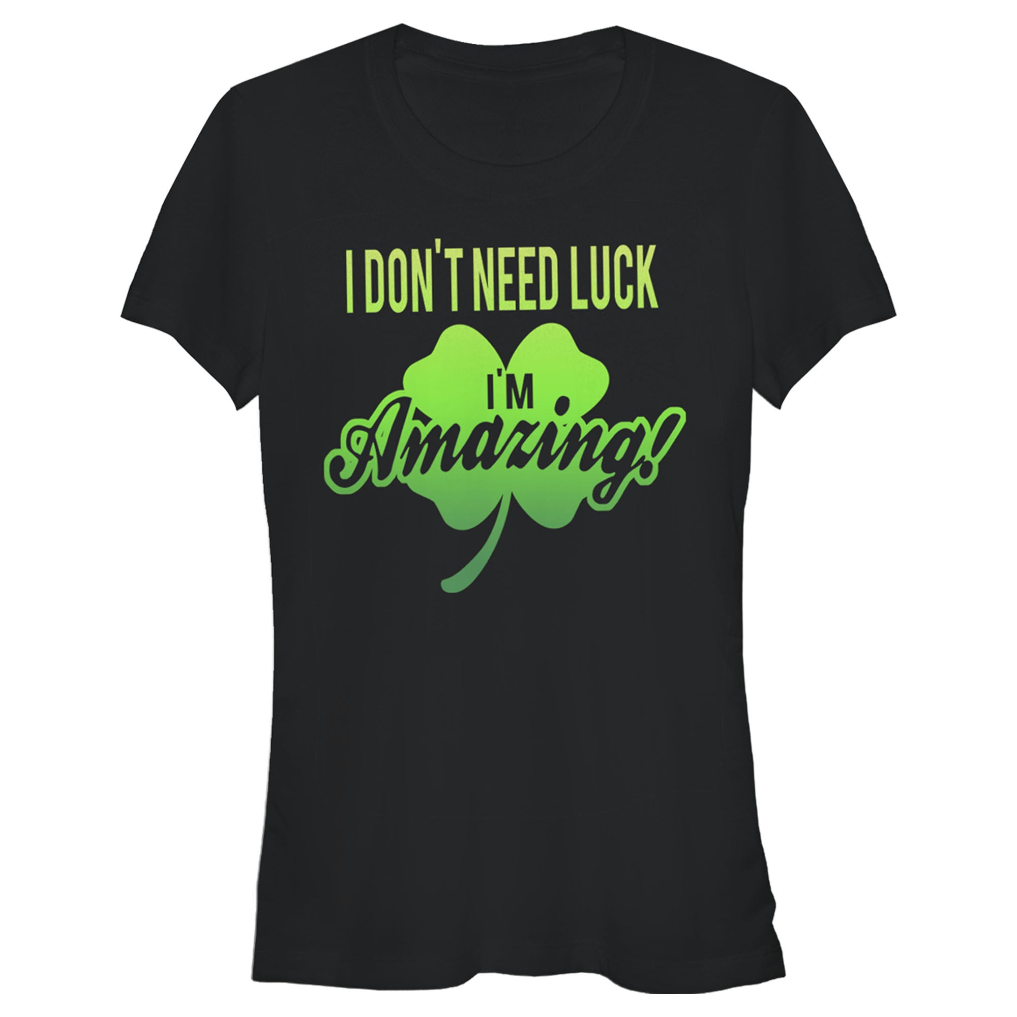 Junior's Lost Gods St. Patrick's Day I Don't Need Luck I'm Amazing! T-Shirt 6826641358988 Junior's Lost Gods St. Patrick's Day I Don't Need Luck I'm Amazing! T-Shirt 6826641358988