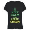 Junior’s Lost Gods St. Patrick’s Day Keep Calm and Leprechaun Green Fade T-Shirt 6826641653900