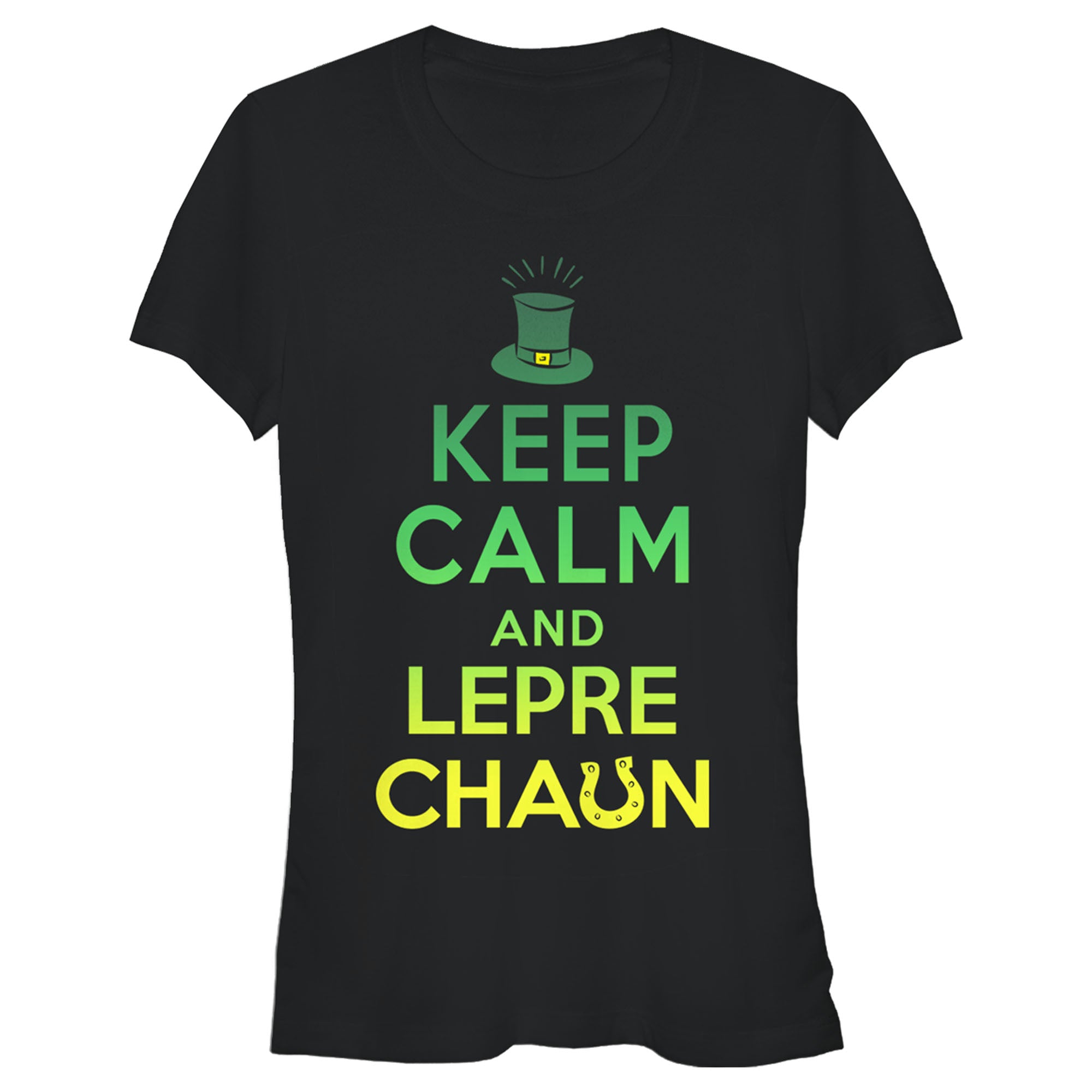 Junior's Lost Gods St. Patrick's Day Keep Calm and Leprechaun Green Fade T-Shirt 6826641653900 Junior's Lost Gods St. Patrick's Day Keep Calm and Leprechaun Green Fade T-Shirt 6826641653900
