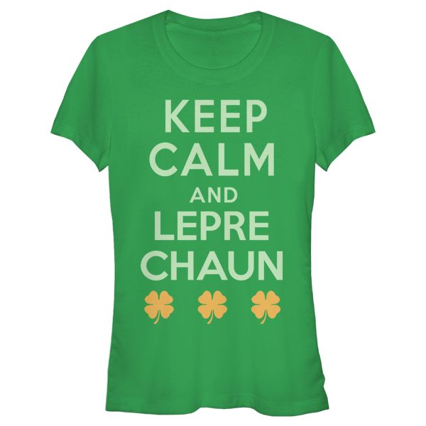 Junior’s Lost Gods St. Patrick’s Day Keep Calm and Leprechaun Retro T-Shirt 6826639032460