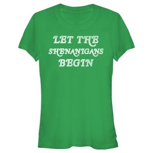 Junior’s Lost Gods St. Patrick’s Day Let the Shenanigans Begin Retro T-Shirt 6826639327372