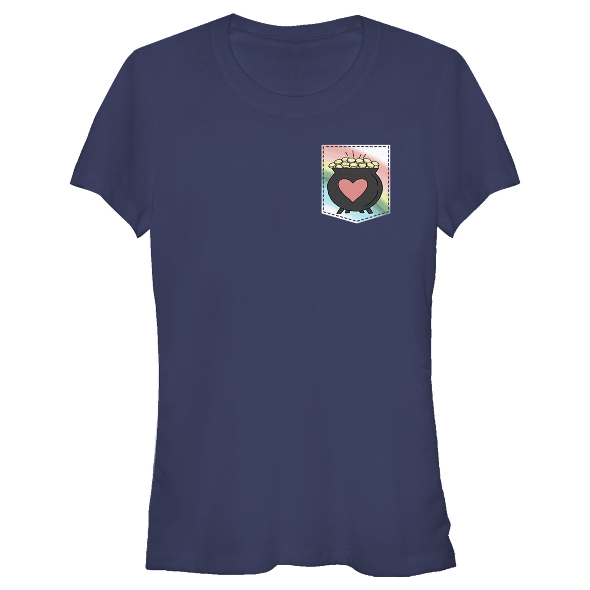 Junior's Lost Gods St. Patrick's Day Rainbow Pocket of Gold T-Shirt 6826638999692 Junior's Lost Gods St. Patrick's Day Rainbow Pocket of Gold T-Shirt 6826638999692