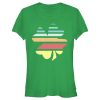 Junior’s Lost Gods St. Patrick’s Day Retro Rainbow Shamrock T-Shirt 6826631069836