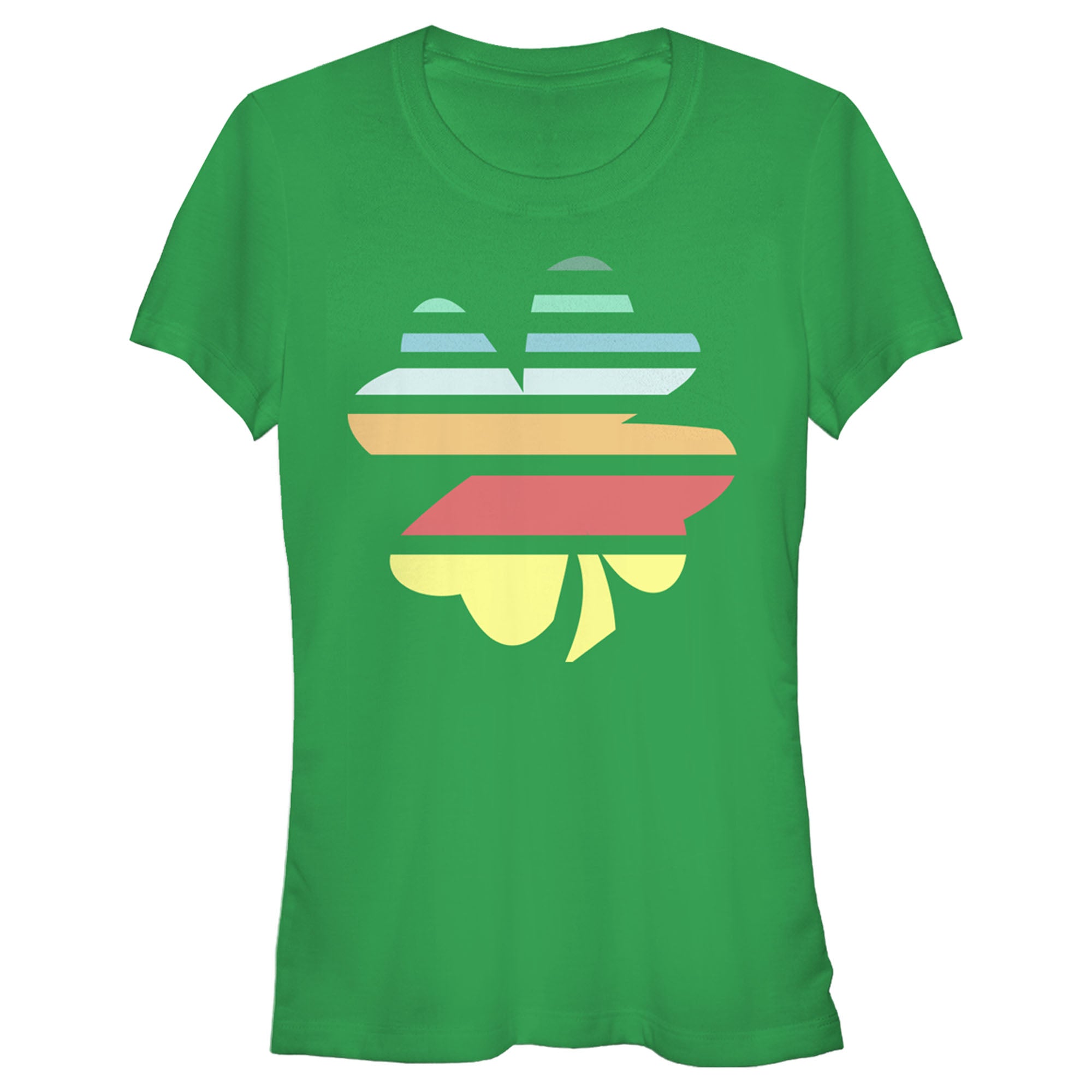 Junior's Lost Gods St. Patrick's Day Retro Rainbow Shamrock T-Shirt 6826631069836 Junior's Lost Gods St. Patrick's Day Retro Rainbow Shamrock T-Shirt 6826631069836