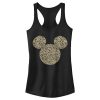 Junior’s Mickey & Friends Cheetah Print Mickey Mouse Logo Racerback Tank Top 7147053514892