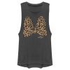 Junior’s Mickey & Friends Cheetah Print Minnie Mouse Bow Festival Muscle Tee 7147052892300