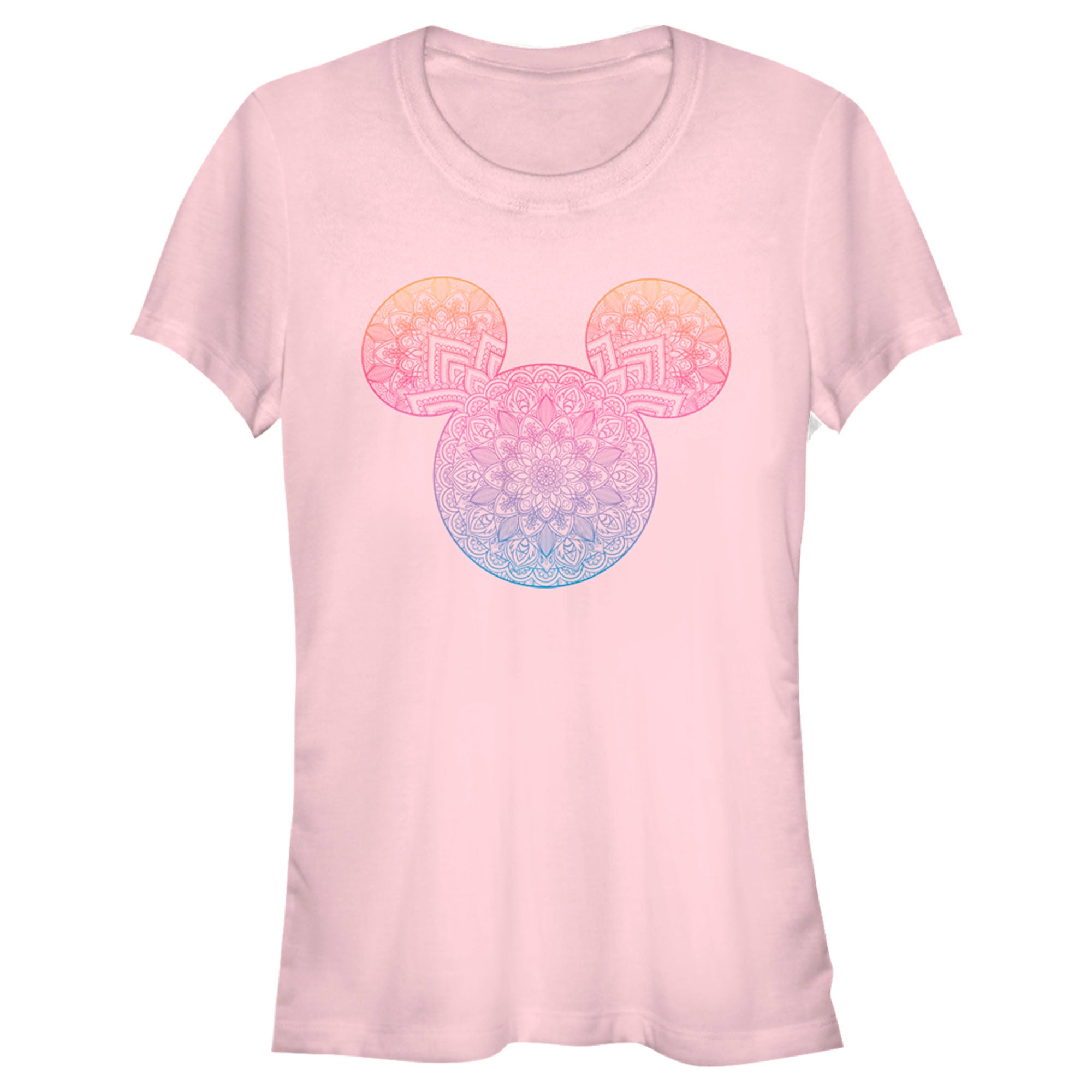 Junior's Mickey & Friends Colorful Mandala Mickey Mouse Logo T-Shirt 6886024282252 Junior's Mickey & Friends Colorful Mandala Mickey Mouse Logo T-Shirt 6886024282252