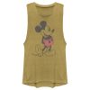 Junior’s Mickey & Friends Distressed Mickey Mouse Pose Festival Muscle Tee 7147030577292