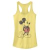 Junior’s Mickey & Friends Distressed Mickey Mouse Pose Racerback Tank Top 7147028185228