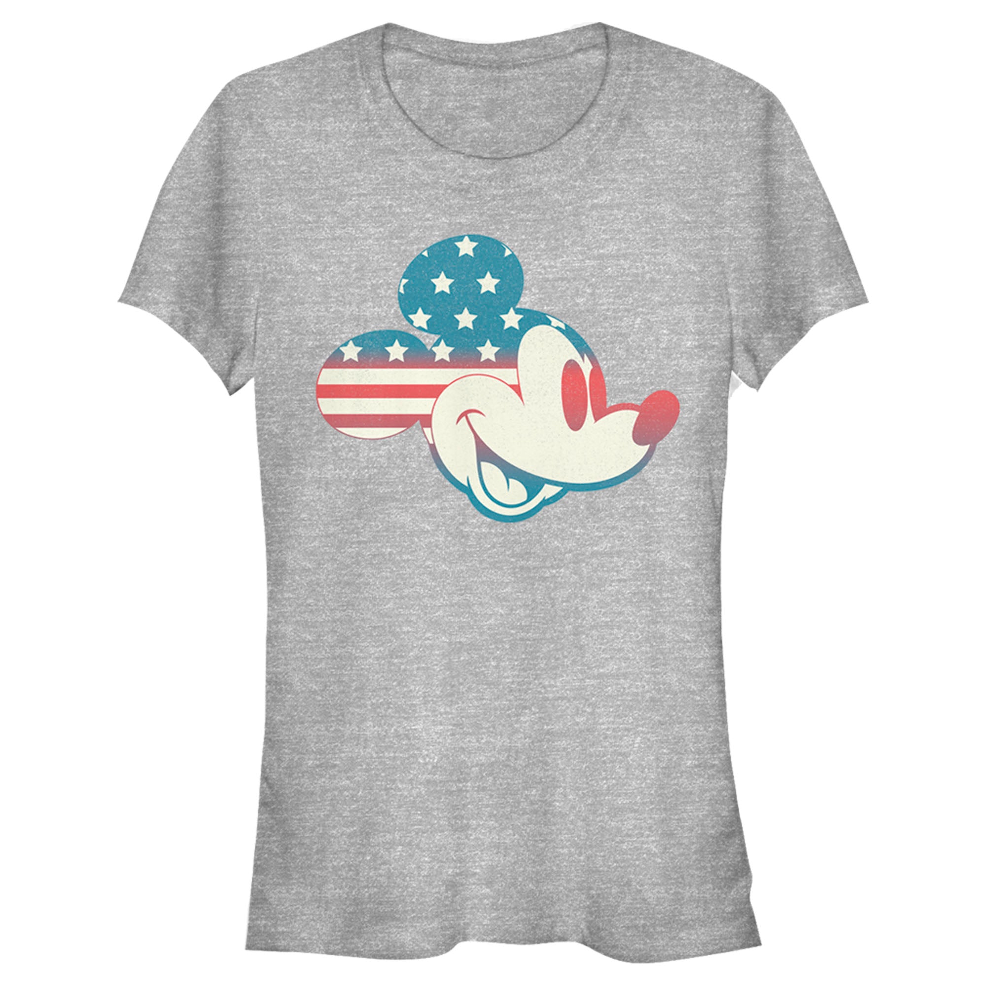 Junior's Mickey & Friends Fourth of July Mickey Mouse Face T-Shirt 6886022742156 Junior's Mickey & Friends Fourth of July Mickey Mouse Face T-Shirt 6886022742156