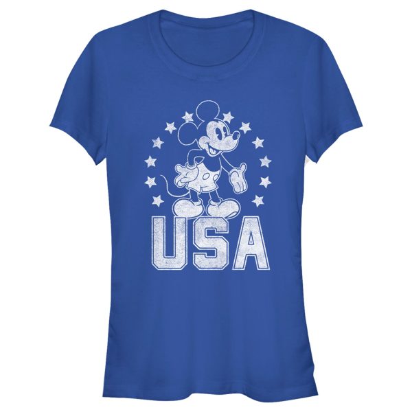 Junior’s Mickey & Friends Fourth of July USA Mickey Mouse T-Shirt 6886024216716