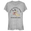 Junior’s Mickey & Friends I Just Wanna Hang with my Dog Pluto T-Shirt 6886028312716