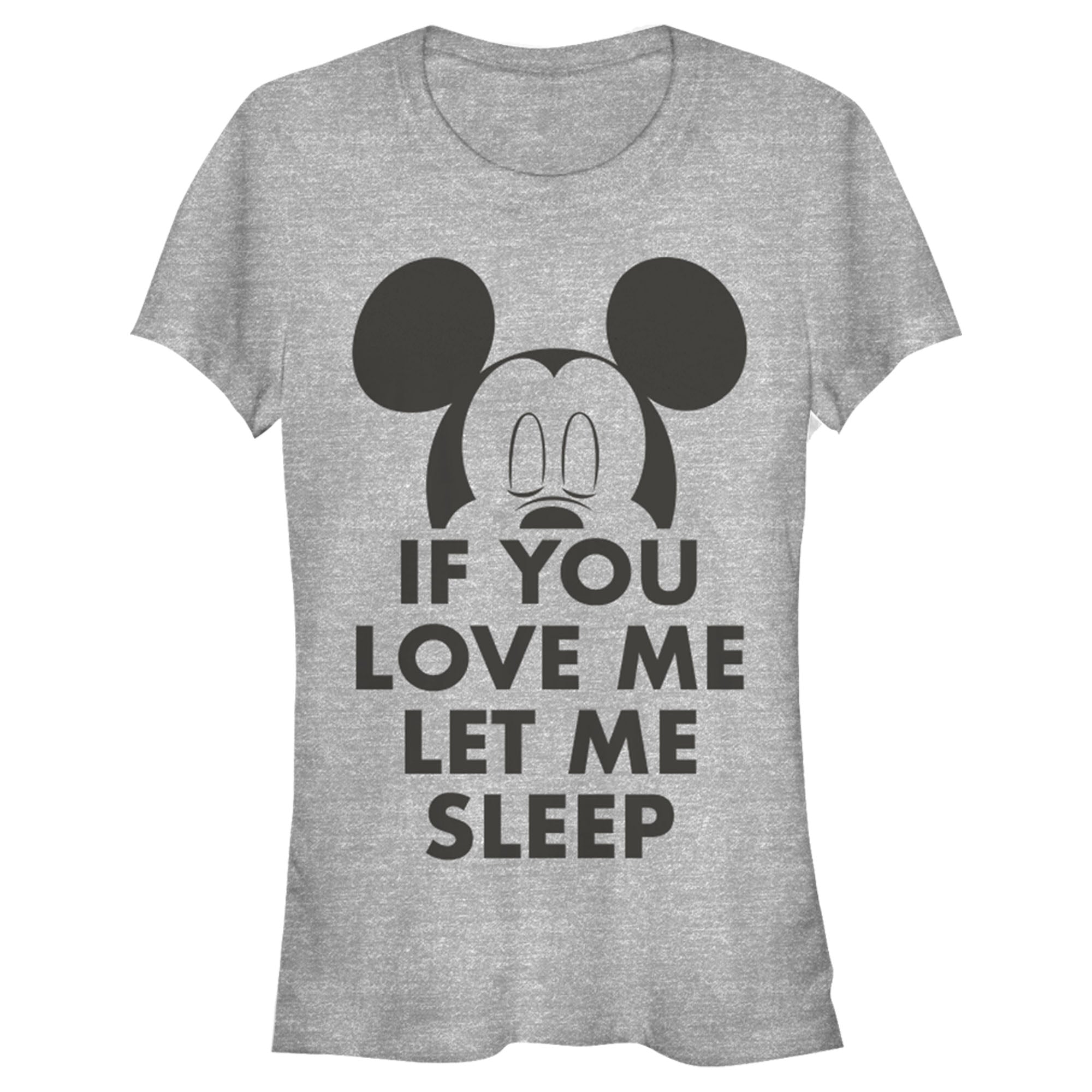 Junior's Mickey & Friends If You Love Me Let Me Sleep T-Shirt 6886023135372 Junior's Mickey & Friends If You Love Me Let Me Sleep T-Shirt 6886023135372