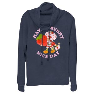 Junior’s Strawberry Shortcake Berry Nice Day Cowl Neck Sweatshirt 7255673307276