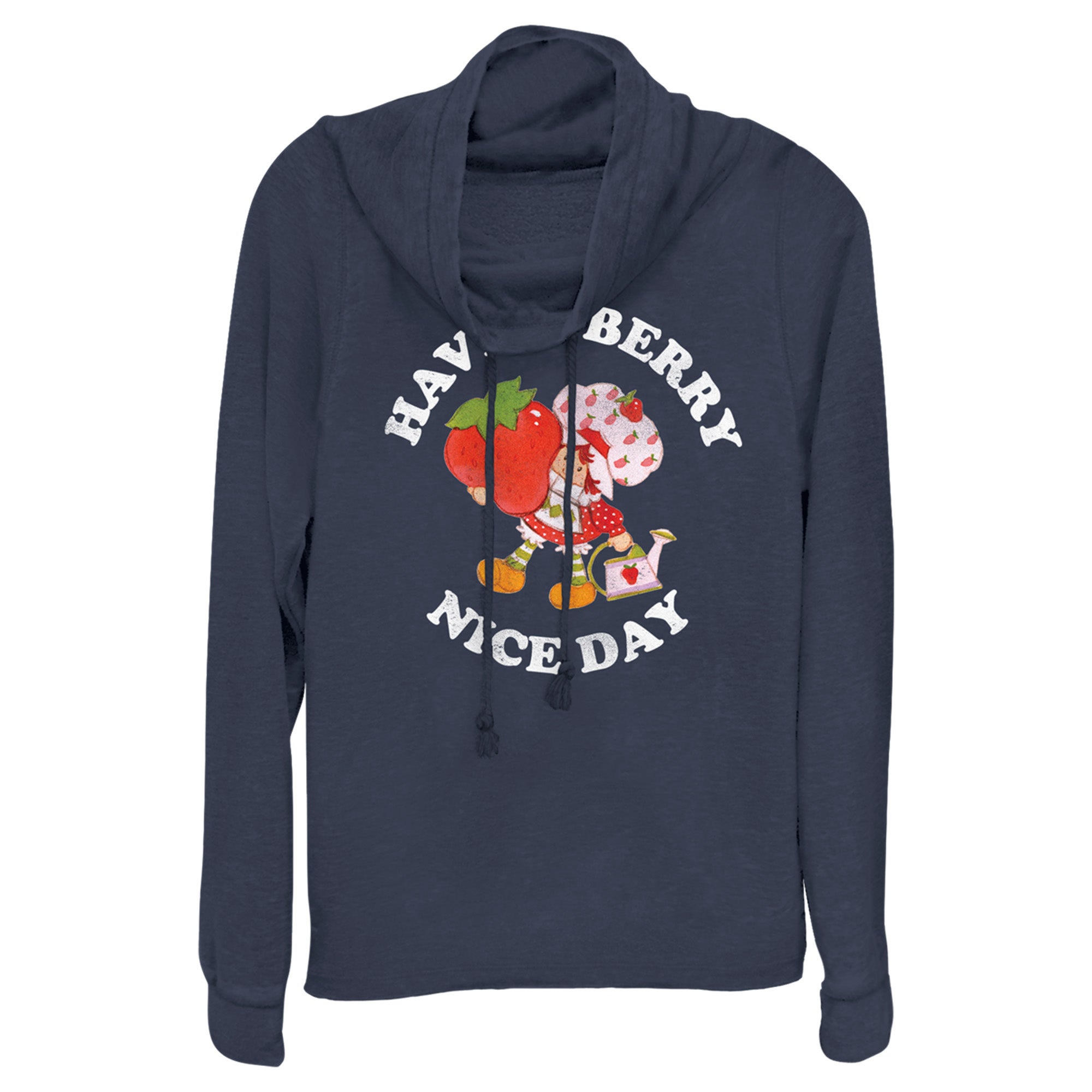 Junior's Strawberry Shortcake Berry Nice Day Greeting Cowl Neck Sweatshirt 7255673995404 Junior's Strawberry Shortcake Berry Nice Day Greeting Cowl Neck Sweatshirt 7255673995404