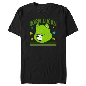 Men’s Care Bears St. Patrick’s Day Good Luck Bear Born Lucky T-Shirt 7205506449548