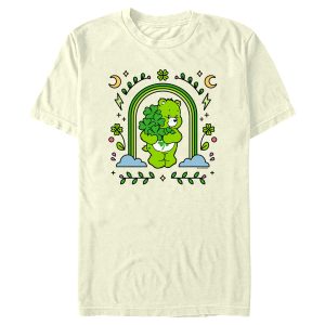 Men’s Care Bears St. Patrick’s Day Good Luck Bear Green Rainbow Arch T-Shirt 7205505630348