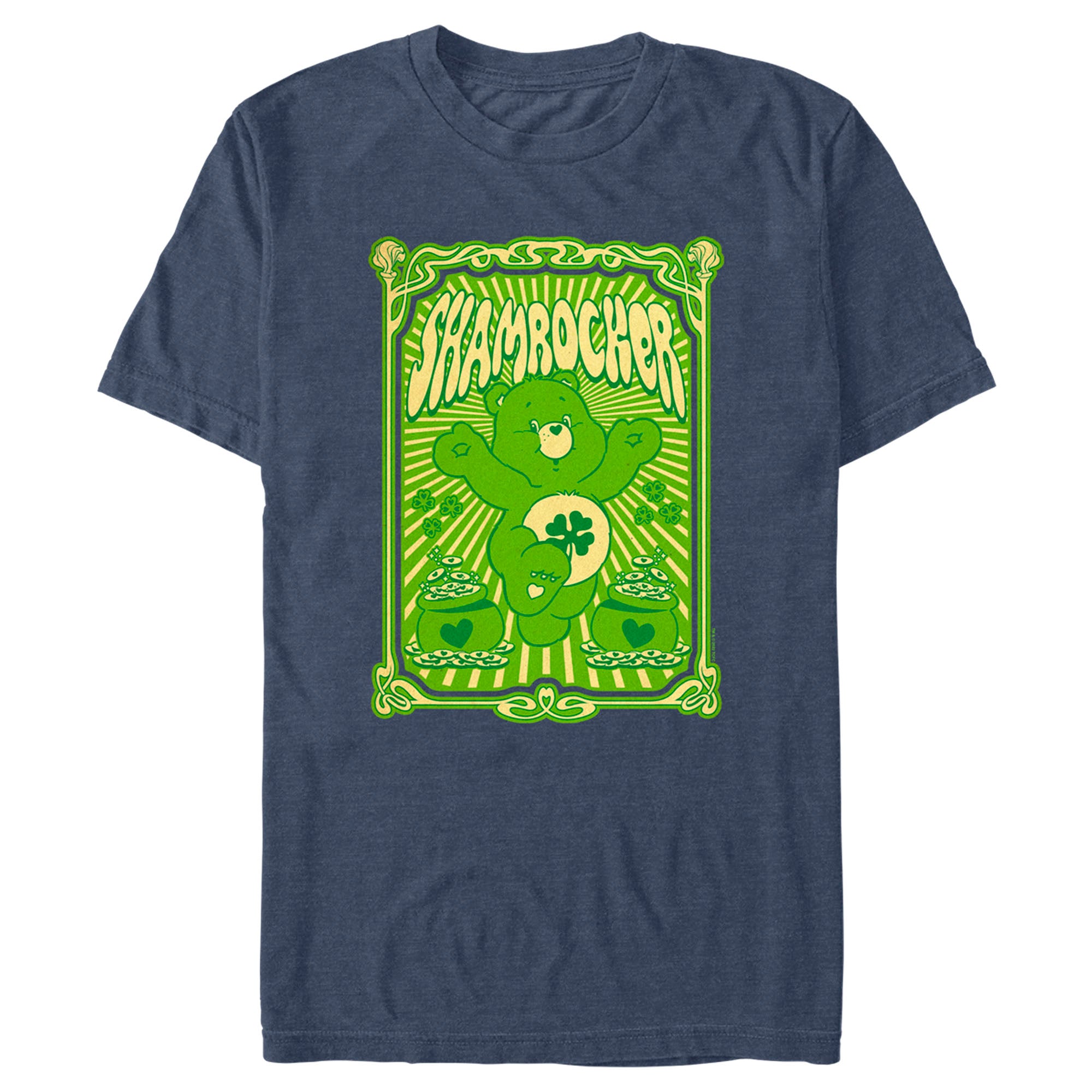 Men's Care Bears St. Patrick's Day Good Luck Bear Shamrocker Poster T-Shirt 7205504974988 Men's Care Bears St. Patrick's Day Good Luck Bear Shamrocker Poster T-Shirt 7205504974988