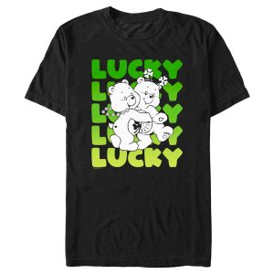 Men’s Care Bears St. Patrick’s Day Good Luck Bear and Funshine Bear Lucky T-Shirt 7205505400972
