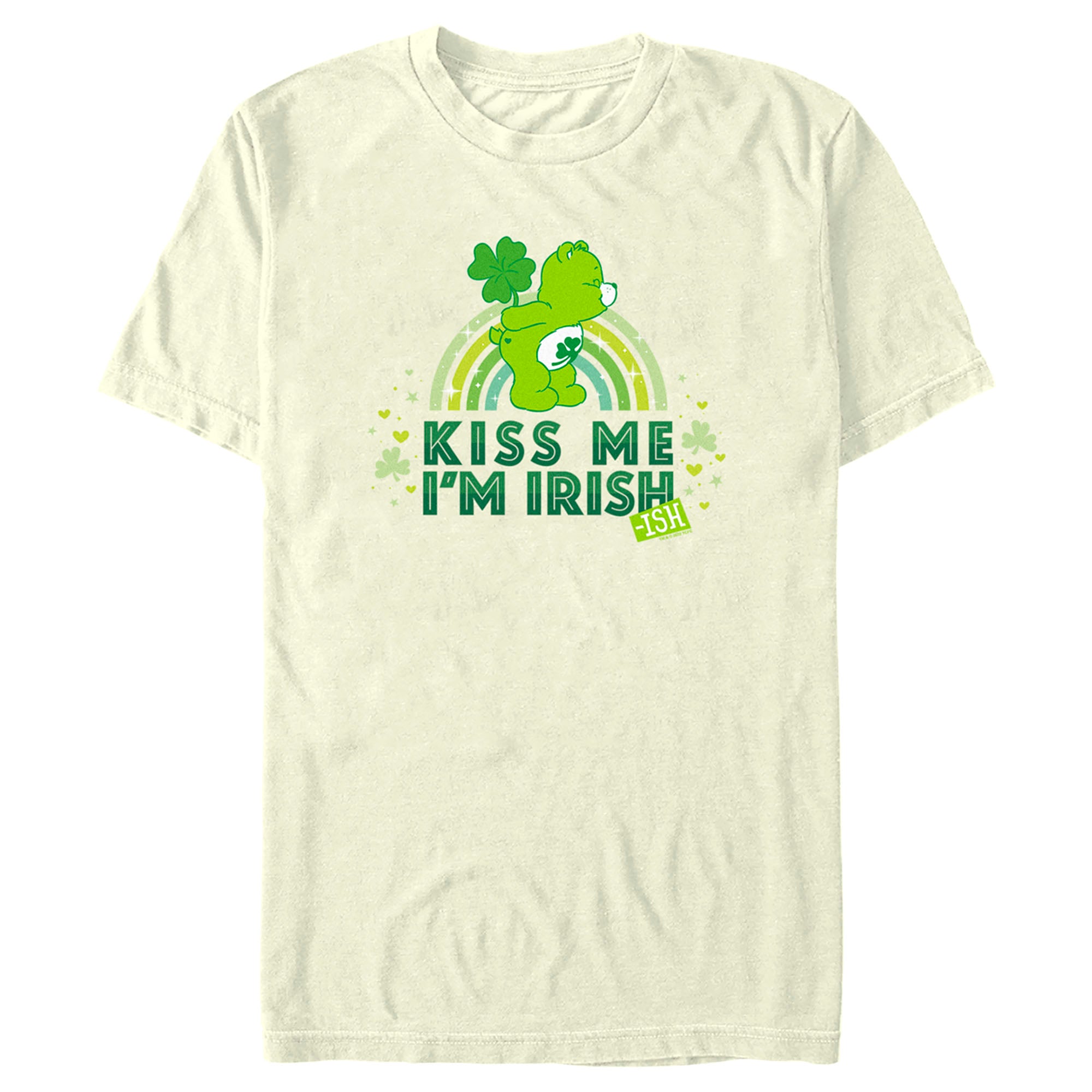 Men's Care Bears St. Patrick's Day Good Luck Bear kiss Me I'm Irish-ish T-Shirt 7205505499276 Men's Care Bears St. Patrick's Day Good Luck Bear kiss Me I'm Irish-ish T-Shirt 7205505499276