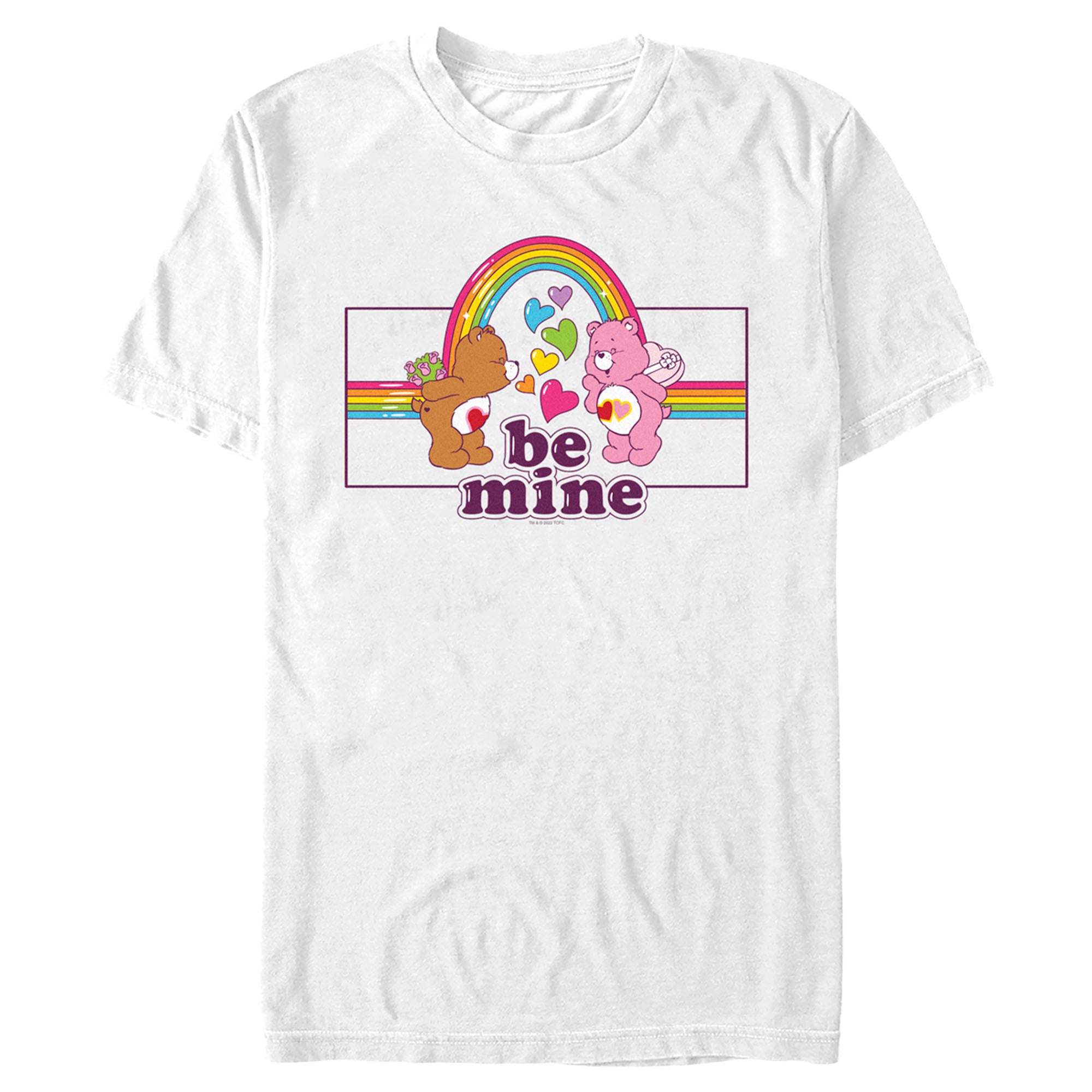 Men's Care Bears Valentine's Day Tenderheart Bear and Love-a-Lot Bear Be Mine Rainbow T-Shirt 7219456704652 Men's Care Bears Valentine's Day Tenderheart Bear and Love-a-Lot Bear Be Mine Rainbow T-Shirt 7219456704652