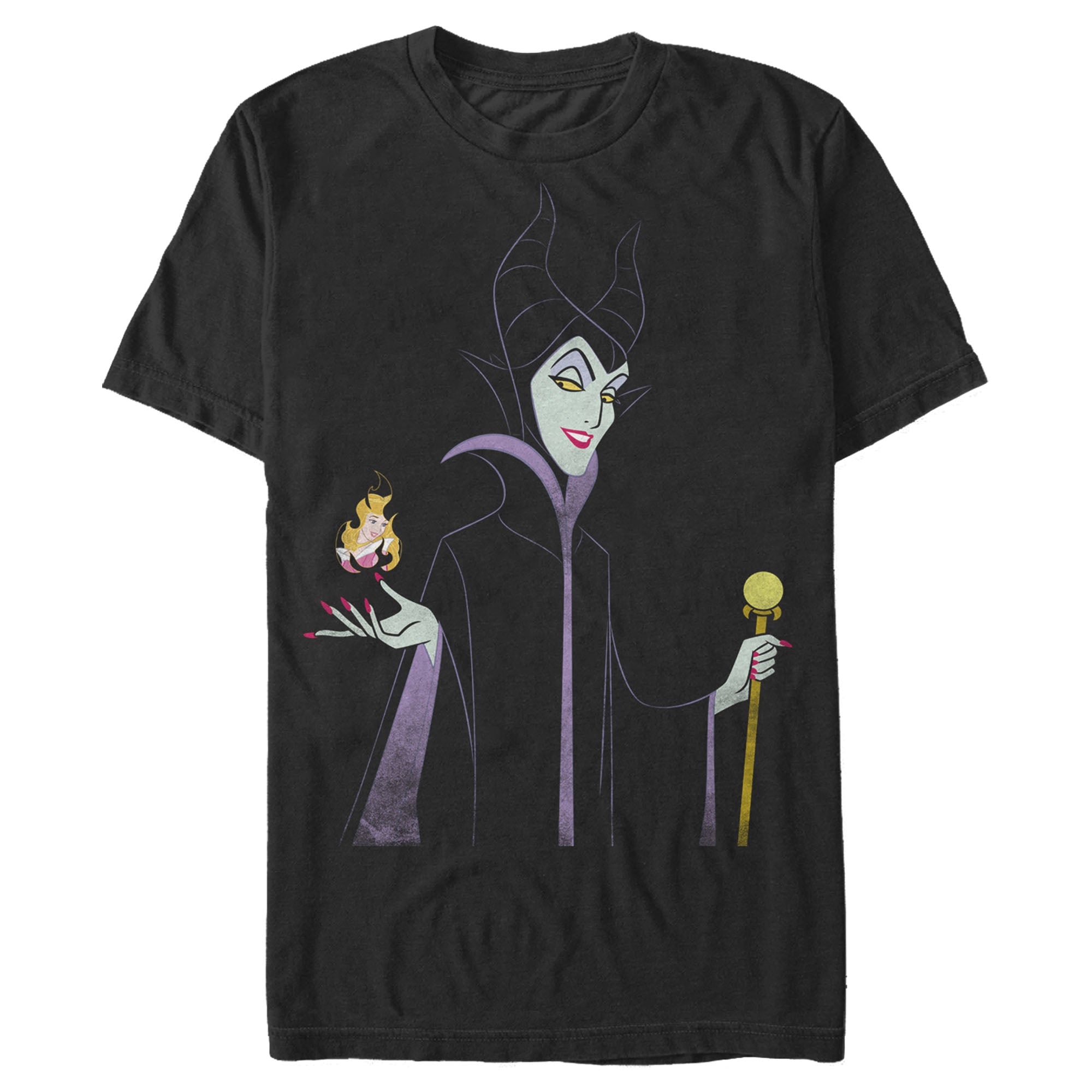 Men's Disney Princesses Sleeping Beauty Maleficent Staff and Aurora Flame T-Shirt 4848613097612 Men's Disney Princesses Sleeping Beauty Maleficent Staff and Aurora Flame T-Shirt 4848613097612