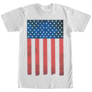 Men’s Lost Gods American Flag Paint Print T-Shirt