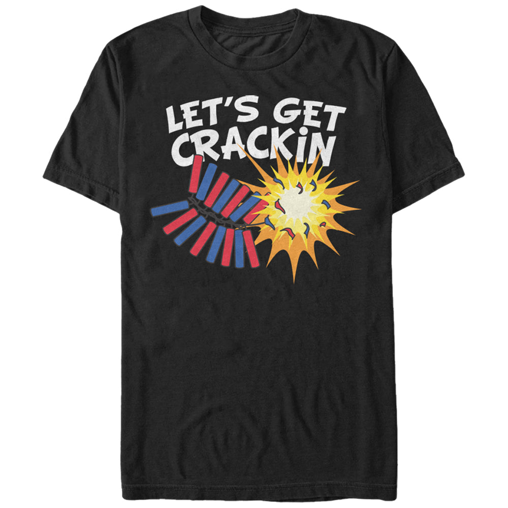 Men's Lost Gods Fourth of July Get Crackin Fireworks T-Shirt Men's Lost Gods Fourth of July Get Crackin Fireworks T-Shirt