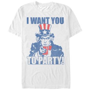 Men’s Lost Gods Fourth of July  Party Uncle Sam T-Shirt