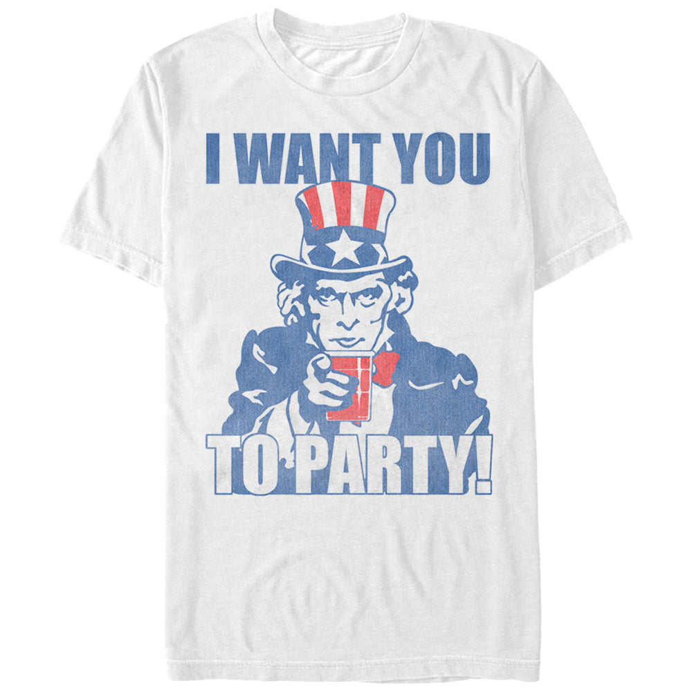 Men's Lost Gods Fourth of July Party Uncle Sam T-Shirt Men's Lost Gods Fourth of July Party Uncle Sam T-Shirt