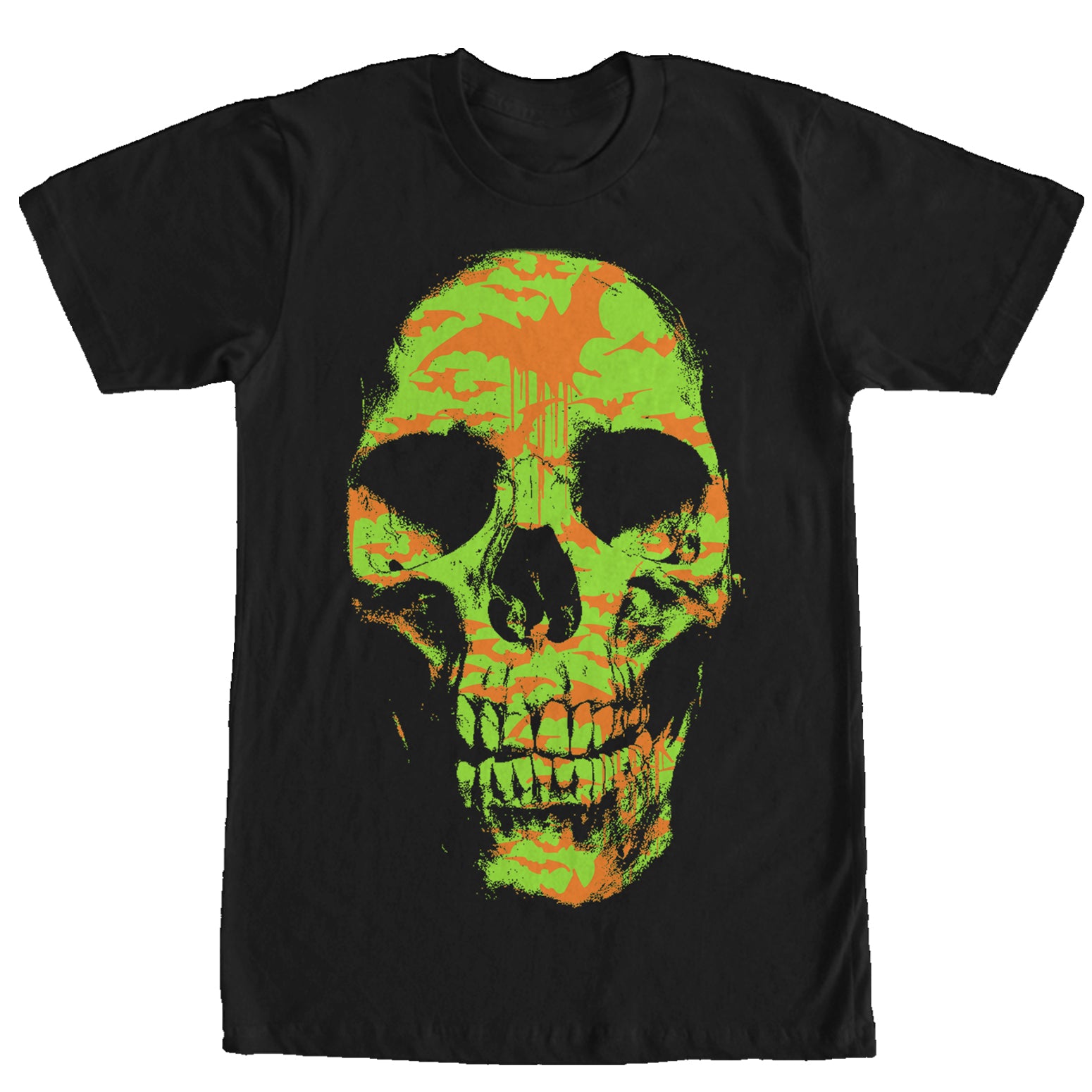 Men's Lost Gods Halloween Skull Bat Shadows T-Shirt Men's Lost Gods Halloween Skull Bat Shadows T-Shirt