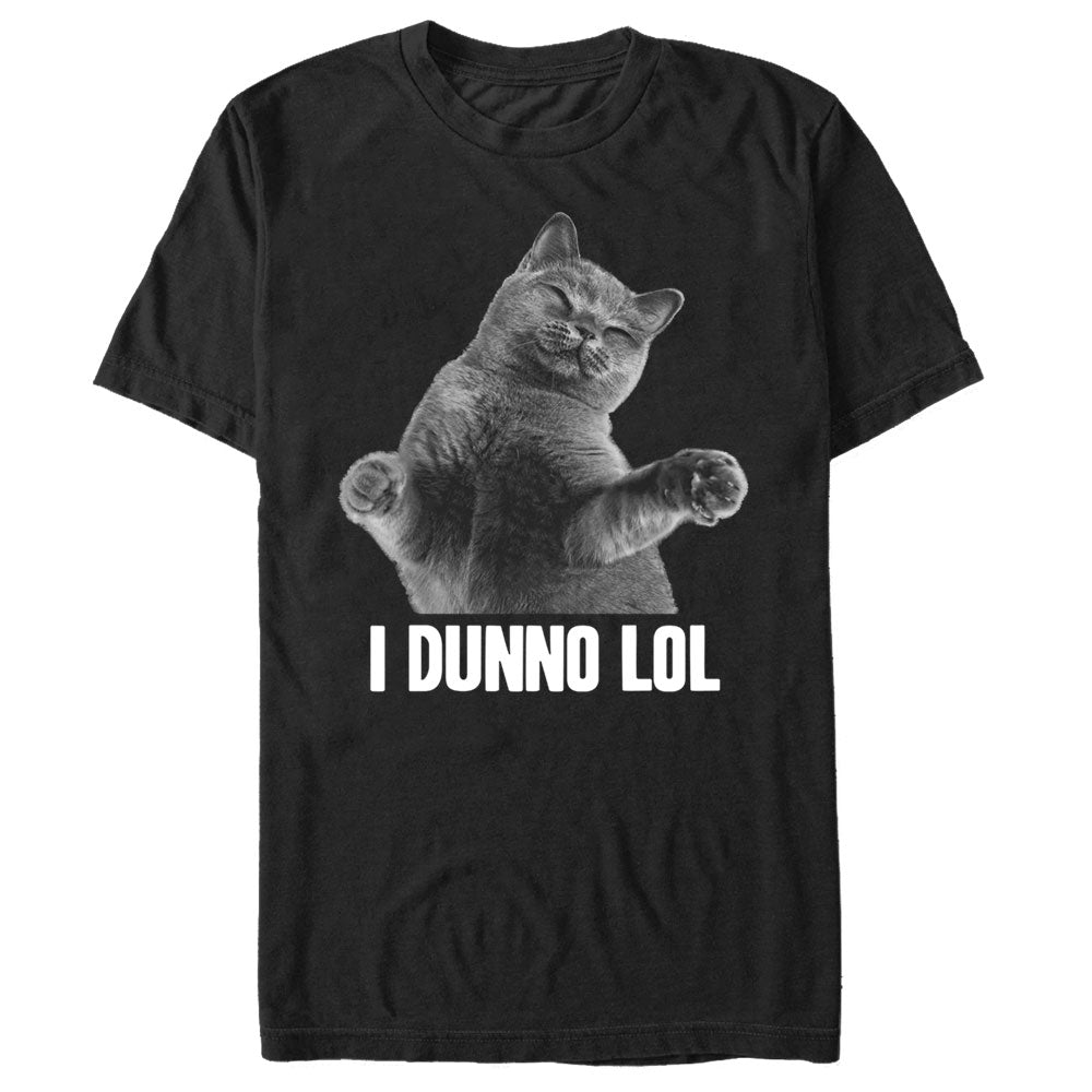 Men's Lost Gods I Dunno Lol Cat T-Shirt Men's Lost Gods I Dunno Lol Cat T-Shirt