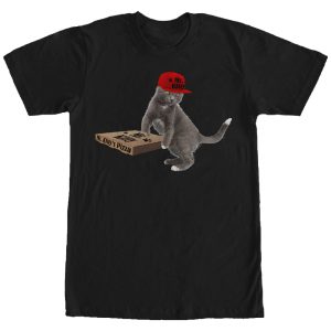Men’s Lost Gods Pizza Delivery Cat T-Shirt