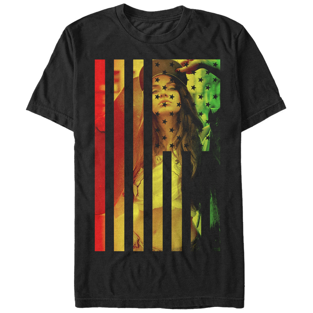 Men's Lost Gods Rasta American Flag Woman T-Shirt Men's Lost Gods Rasta American Flag Woman T-Shirt