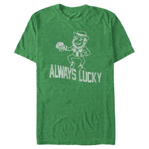 Men’s Lost Gods St. Patrick’s Day Always Lucky Distressed T-Shirt
