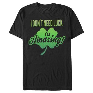 Men’s Lost Gods St. Patrick’s Day I Don’t Need Luck I’m Amazing! T-Shirt