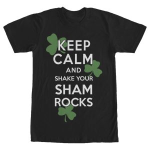 Men’s Lost Gods St. Patrick’s Day Keep Calm and Shake your Shamrocks T-Shirt
