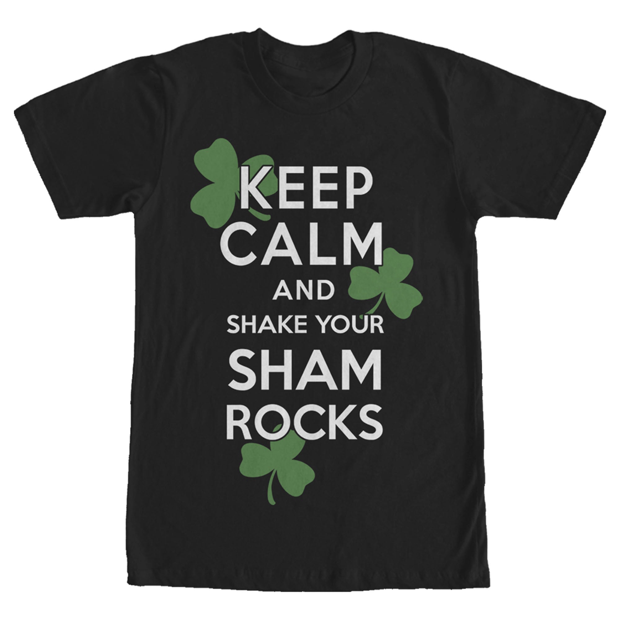 Men's Lost Gods St. Patrick's Day Keep Calm and Shake your Shamrocks T-Shirt Men's Lost Gods St. Patrick's Day Keep Calm and Shake your Shamrocks T-Shirt