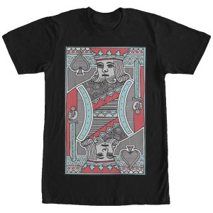Men’s Lost Gods Striped King Playing Card T-Shirt