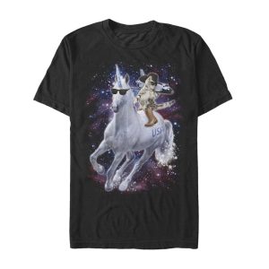 Men’s Lost Gods Texas Boombox Cat and Unicorn T-Shirt