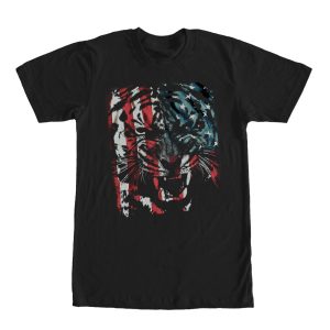 Men’s Lost Gods Tiger Growl American Flag T-Shirt