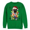 Men’s Lost Gods Ugly Christmas Pug Lights Sweatshirt