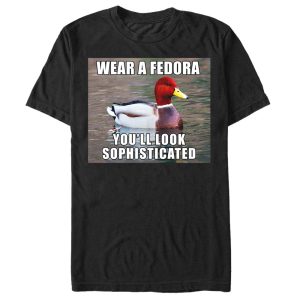 Men’s Lost Gods Wear a Fedora Duck Meme T-Shirt