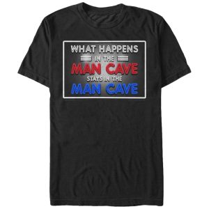 Men’s Lost Gods What Happens in the Man Cave T-Shirt