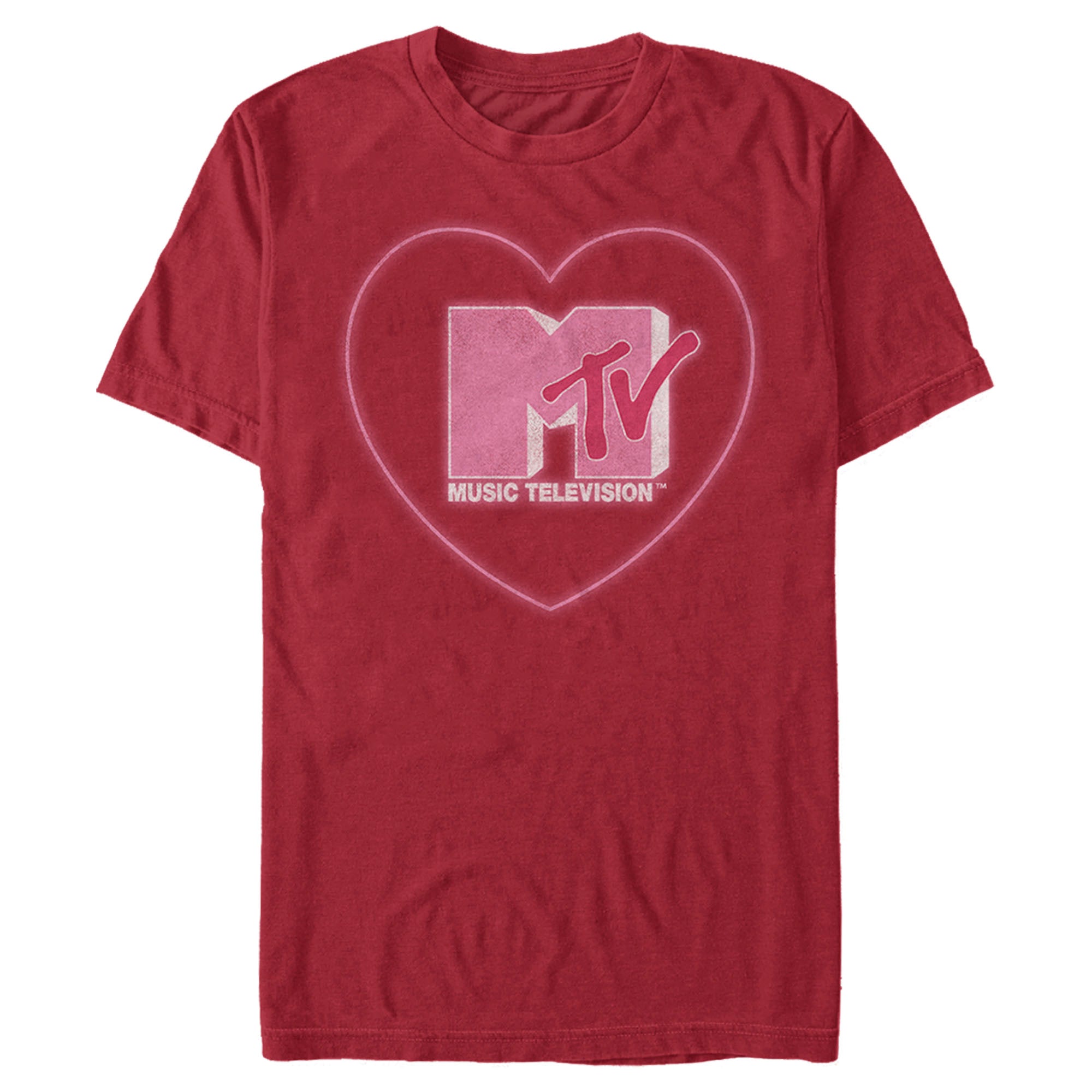 Men's MTV Valentine's Day Neon Heart Logo T-Shirt Men's MTV Valentine's Day Neon Heart Logo T-Shirt
