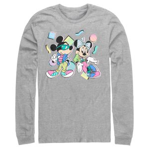Men’s Mickey & Friends ’80s Minnie and Mickey Mouse Long Sleeve Shirt