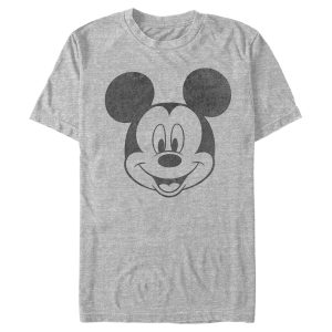 Men’s Mickey & Friends Big Smiling Mickey Mouse Face T-Shirt