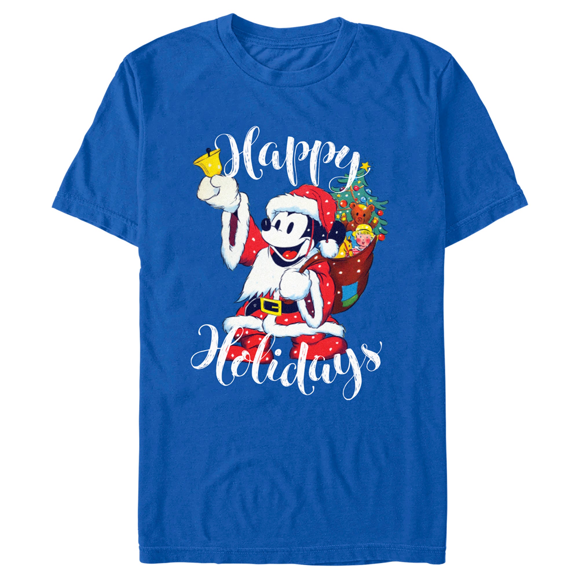 Men's Mickey & Friends Christmas Happy Holidays Mickey T-Shirt Men's Mickey & Friends Christmas Happy Holidays Mickey T-Shirt